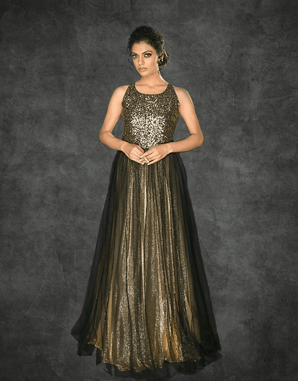 blk gold gown 